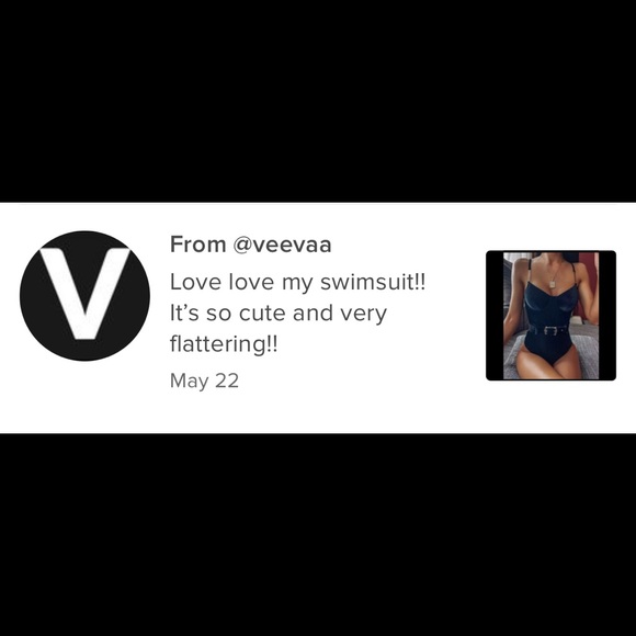 (Last 1)  Off White ribbed bikini one piece swimsuit - Picture 3 of 10